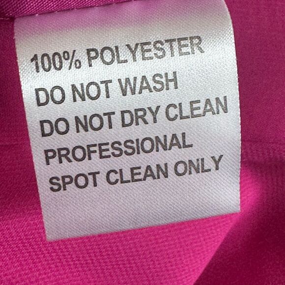 JJs House Gown womens size 4 fuchsia Maxi chiffon Ruffle spaghetti strap Dress - Picture 10 of 12